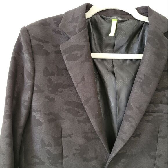 Rnt23 TWO BUTTON MONOCHROMATIC BLAZER - BLACK CAMO - Picture 5 of 14